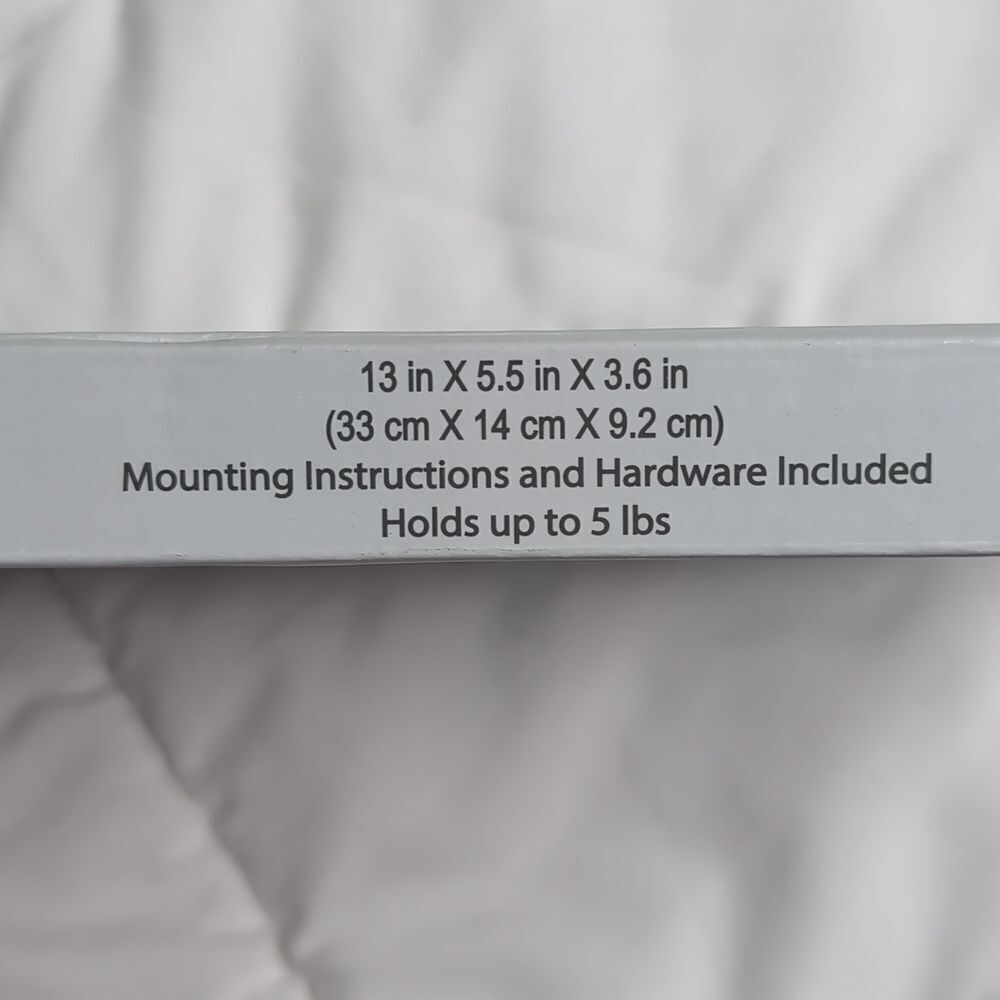 True Living 2 Tier Wall Shelf in Brown, NEW in Box. - Picture 4 of 4